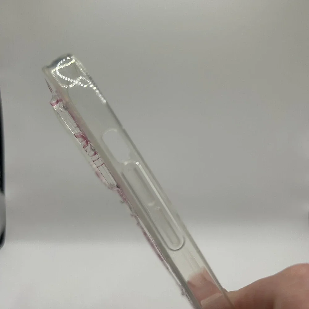 For iPhone 14 Pro Max Roses and Diamonds Phone Case Clear Cover